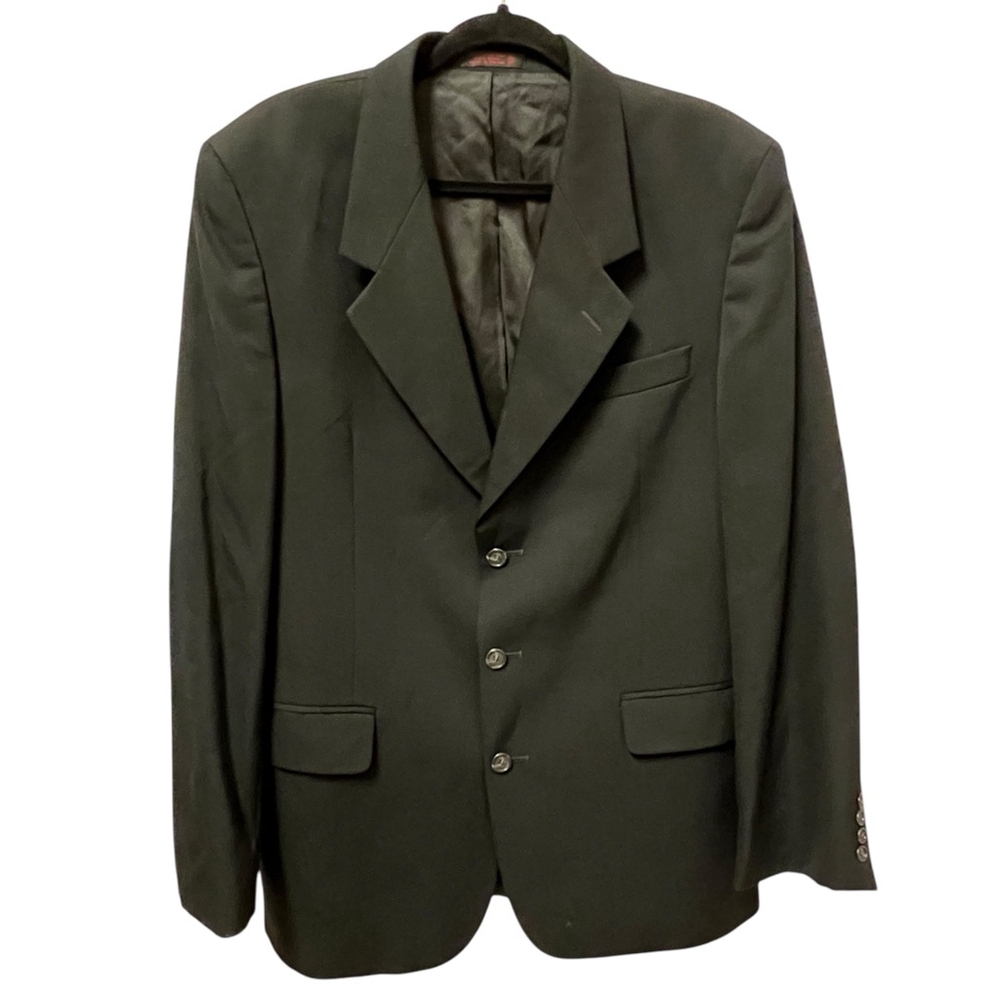 Andre Villard Paris Men's Black 100% Wool 3 Button Blazer Sport Coat, L-40,